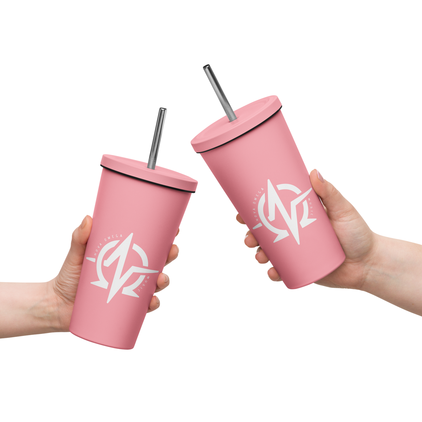 Insulated tumbler with a straw