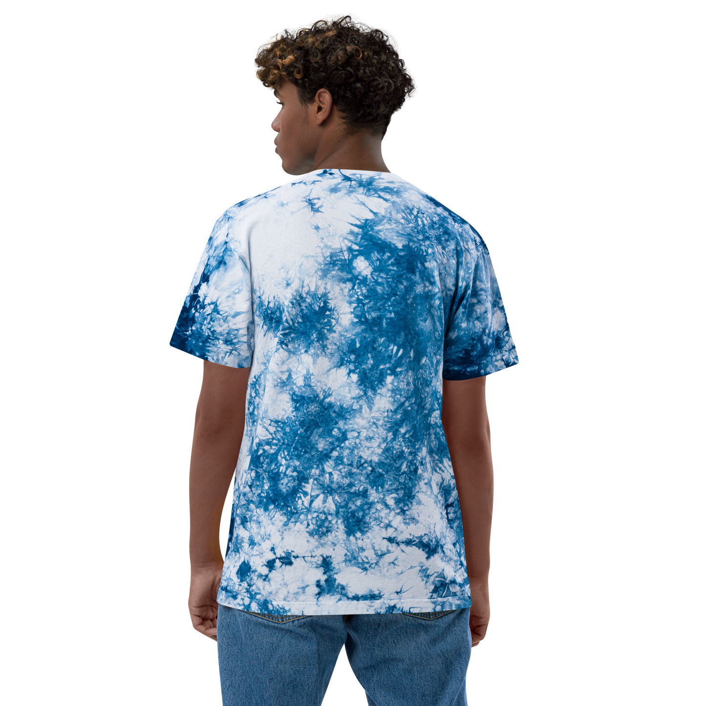 Oversized embroidered tie-dye t-shirt