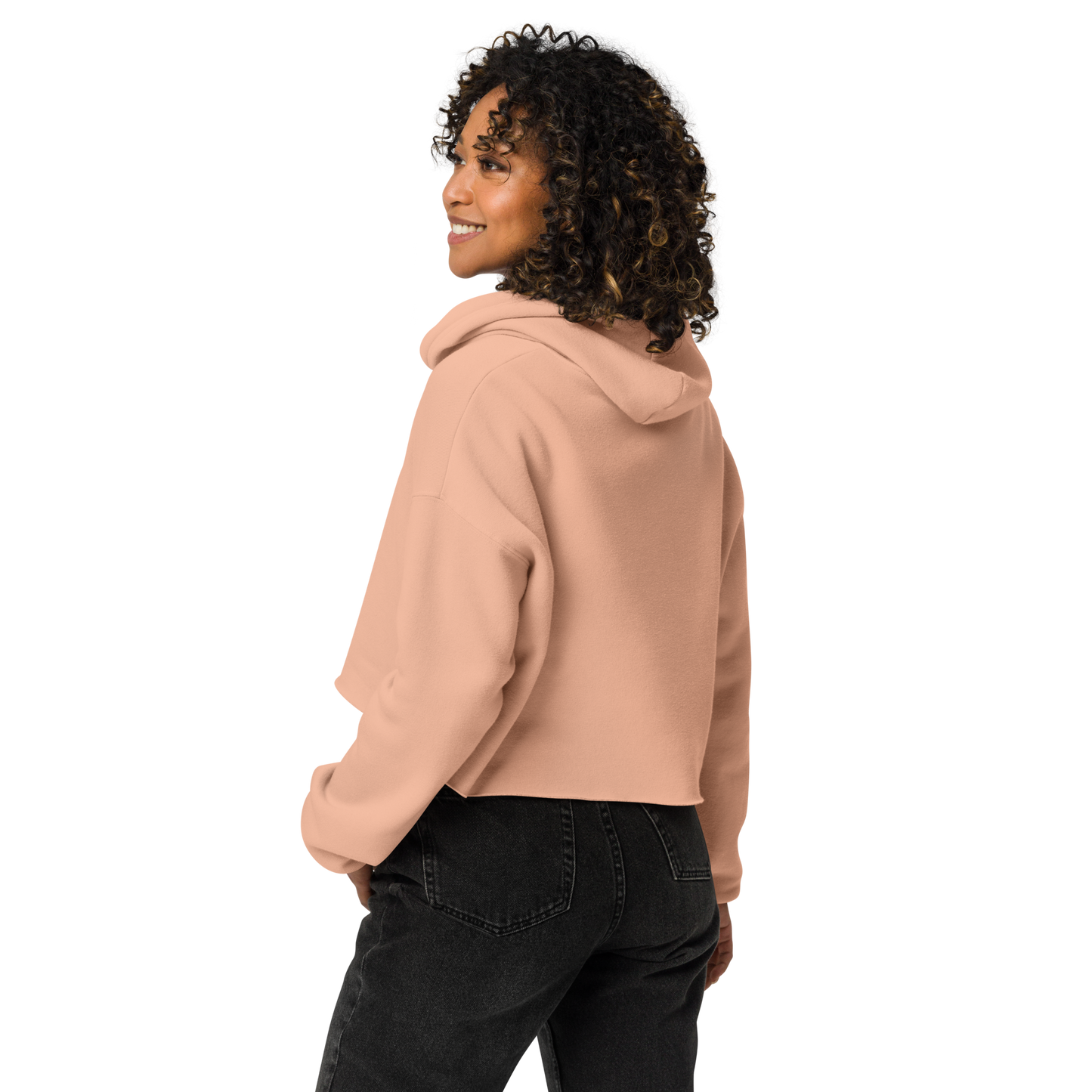 Embroidered Crop Hoodie - Women