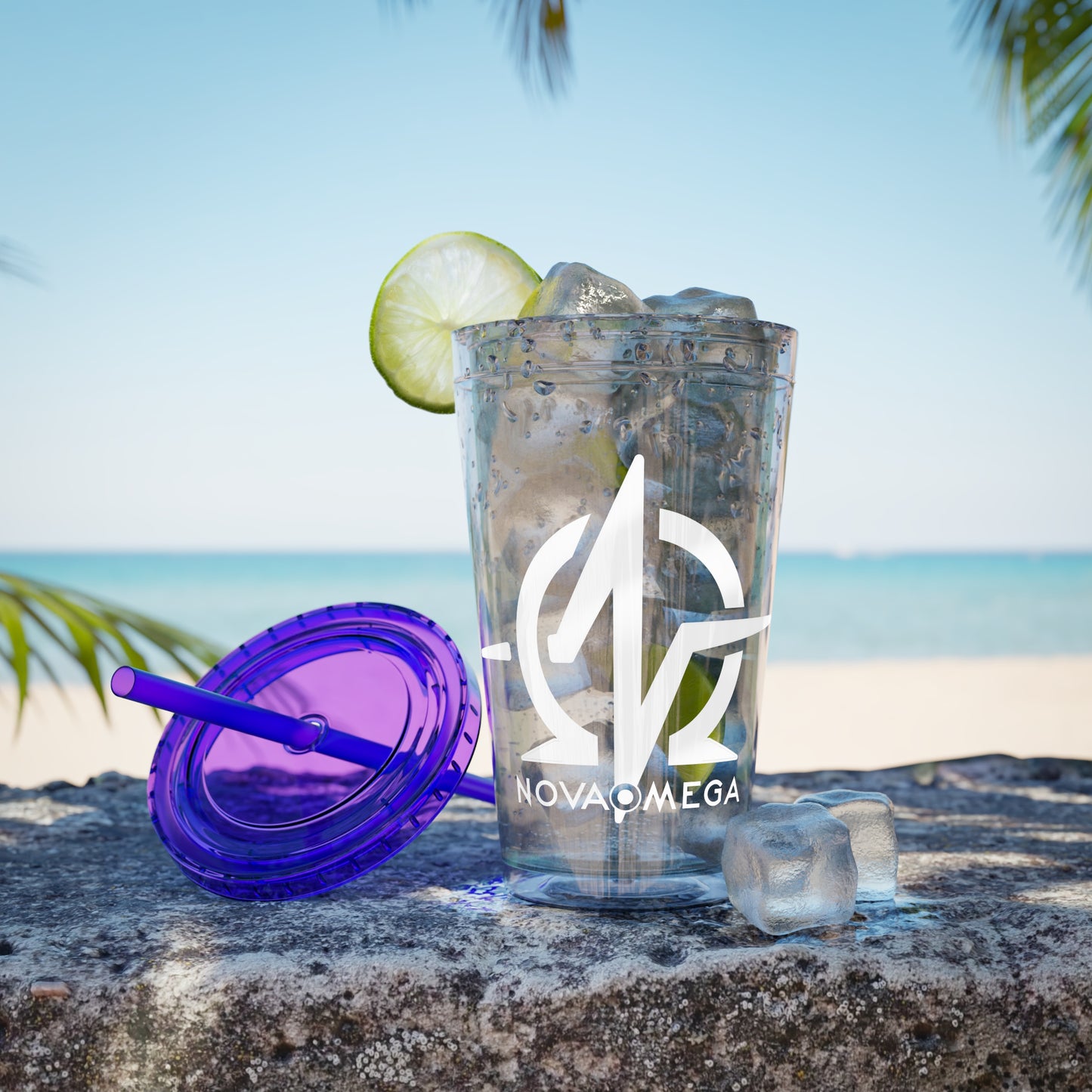 Sunsplash Tumbler with Straw, 16oz