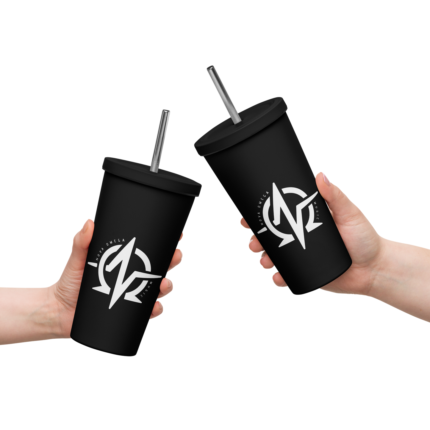 Insulated tumbler with a straw