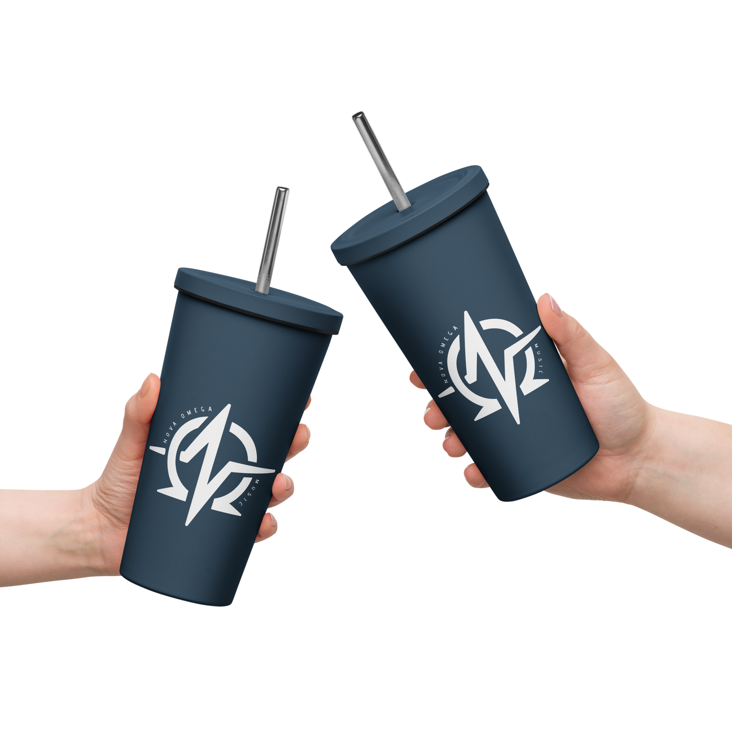 Insulated tumbler with a straw