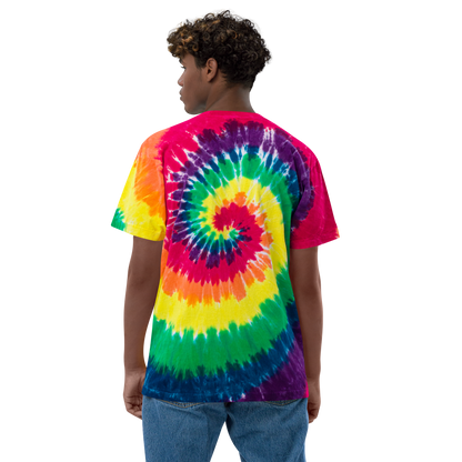 Oversized embroidered tie-dye t-shirt