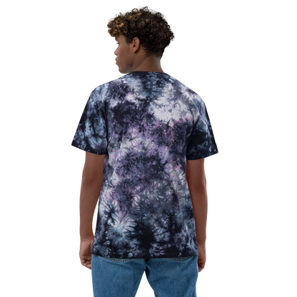 Oversized embroidered tie-dye t-shirt