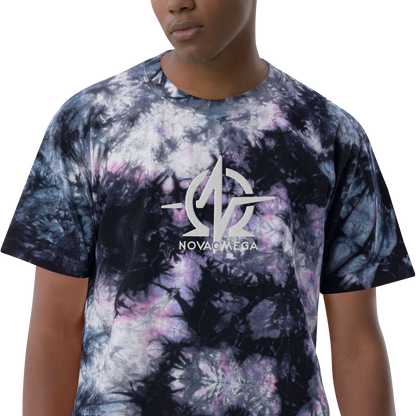 Oversized embroidered tie-dye t-shirt