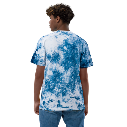 Oversized embroidered tie-dye t-shirt