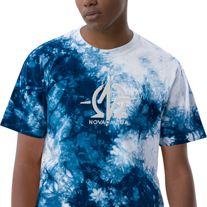 Oversized embroidered tie-dye t-shirt