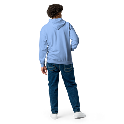 Unisex embroidered heavy zip hoodie